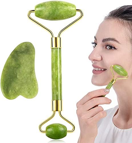 Jade Roller & Gua Sha Facial Tool Set