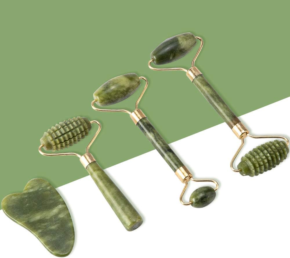 Jade Roller & Gua Sha Facial Tool Set