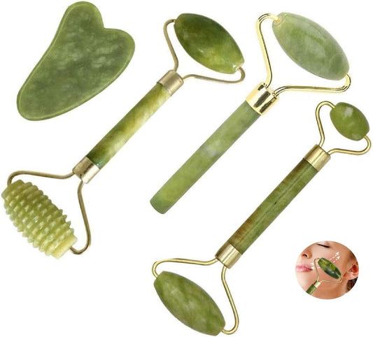 Jade Roller & Gua Sha Facial Tool Set