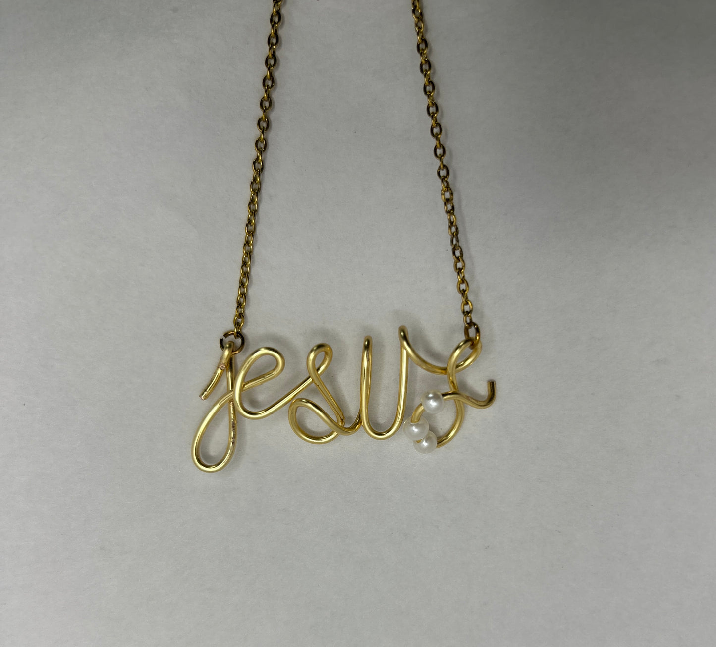 "JESUS" Necklace - Handmade & Blessed